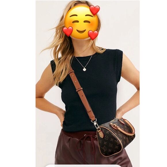 Long shoulder straps GENIUNE LEATHER NEW BLACK - Picture 5 of 10